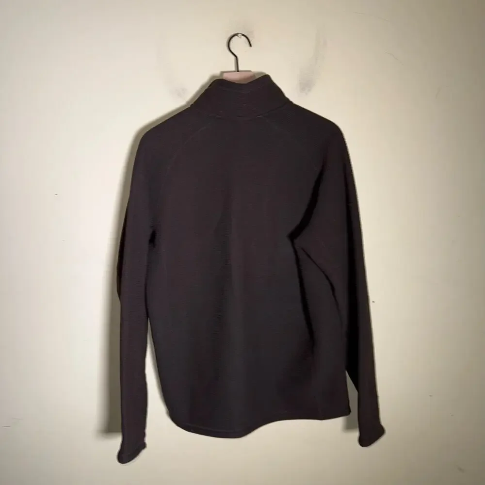 THE NORTH FACE chocolate brown waffle knit quarter zip outdoor pullover M